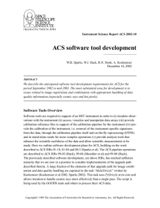 ACS software tool development