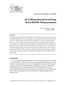 ACS Distortion derived from RAS-HOMS Measurements