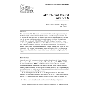 ACS Thermal Control with ASCS