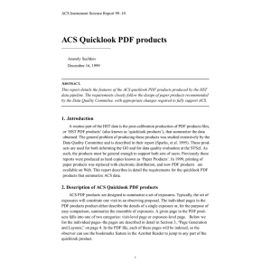 ACS Quicklook PDF products