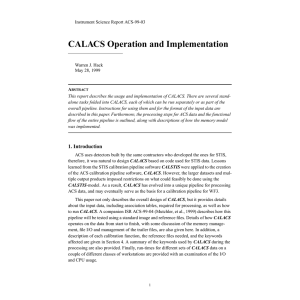 CALACS Operation and Implementation