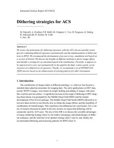 Dithering strategies for ACS