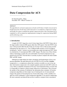 Data Compression for ACS