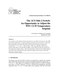 The ACS Side-2 Switch: An Opportunity to Adjust the WFC CCD Temperature Setpoint