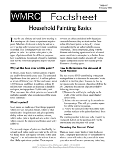 WMRC Factsheet I Household Painting Basics