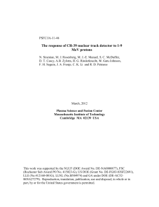 The response of CR-39 nuclear track detector to 1-9 MeV protons