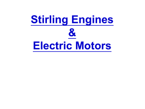 Stirling Engines &amp; Electric Motors