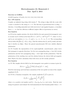 Electrodynamics (I): Homework 2 Due: April 2, 2015
