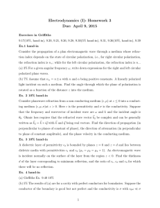 Electrodynamics (I): Homework 3 Due: April 9, 2015