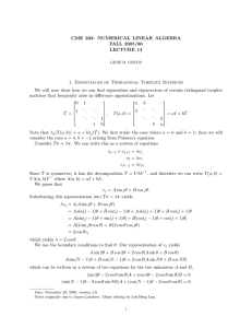 CME 302: NUMERICAL LINEAR ALGEBRA FALL 2005/06 LECTURE 14