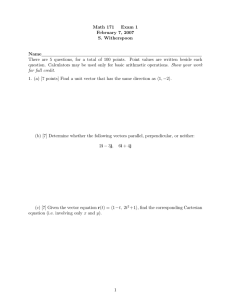 Math 171 Exam 1 February 7, 2007 S. Witherspoon