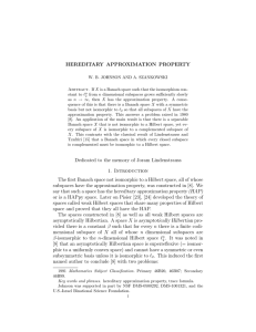 HEREDITARY APPROXIMATION PROPERTY