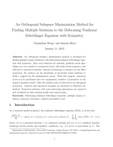 An Orthogonal Subspace Minimization Method for Schr¨