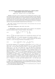 ON FINDING MULTIPLE SOLUTIONS TO A SINGULARLY PERTURBED NEUMANN PROBLEM