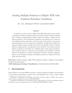 Finding Multiple Solutions to Elliptic PDE with Nonlinear Boundary Conditions An. Le