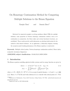 On Homotopy Continuation Method for Computing Xianjin Chen and