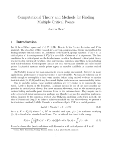 Computational Theory and Methods for Finding Multiple Critical Points 1 Introduction