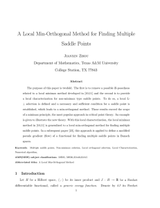 A Local Min-Orthogonal Method for Finding Multiple Saddle Points Jianxin Zhou