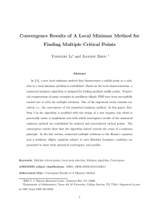 Convergence Results of A Local Minimax Method for Yongxin Li