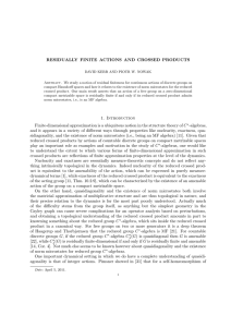 RESIDUALLY FINITE ACTIONS AND CROSSED PRODUCTS