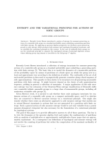 ENTROPY AND THE VARIATIONAL PRINCIPLE FOR ACTIONS OF SOFIC GROUPS