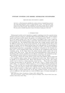 UNITARY SYSTEMS AND BESSEL GENERATOR MULTIPLIERS