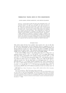 THREE-WAY TILING SETS IN TWO DIMENSIONS