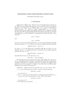 COMPLETELY RANK-NONINCREASING LINEAR MAPS 1. Introduction Don Hadwin and David Larson H