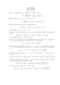 Math 172.503 Exam 1 Solutions February 23, 2010