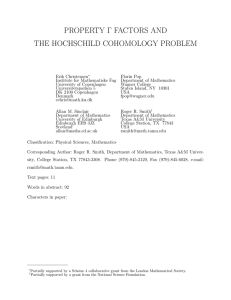 PROPERTY Γ FACTORS AND THE HOCHSCHILD COHOMOLOGY PROBLEM