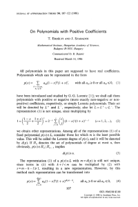 n  Polynomials with  Positive T. J.