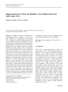 Improvements in Urban Air Quality: Case Studies from New