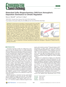 Watershed Sulfur Biogeochemistry: Shift from Atmospheric Deposition Dominance to Climatic Regulation