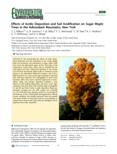 ﬀects of Acidic Deposition and Soil Acidiﬁcation on Sugar Maple E
