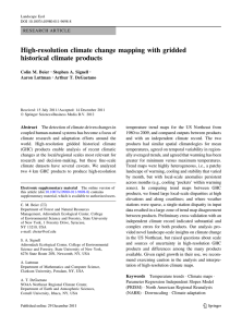 High-resolution climate change mapping with gridded historical climate products Colin M. Beier