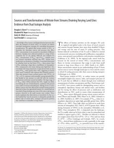 Sources and Transformations of Nitrate from Streams Draining Varying Land... Evidence from Dual Isotope Analysis