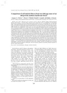 Comparison of soil nutrient fluxes from tree-fall gap zones of... old-growth northern hardwood forest Gregory G. McGee