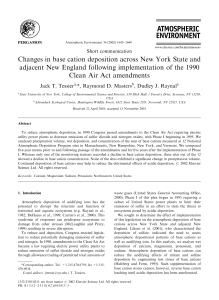 Changes in base cation deposition across New York State and