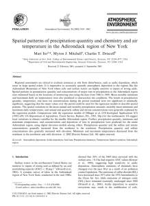 Spatial patterns of precipitation quantity and chemistry and air