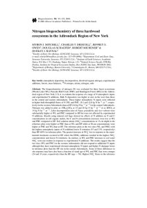 Nitrogen biogeochemistry of three hardwood