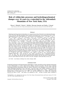 Role of within-lake processes and hydrobiogeochemical