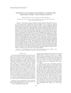 PATHWAYS IN OLD-FIELD SUCCESSION TO WHITE PINE: M D