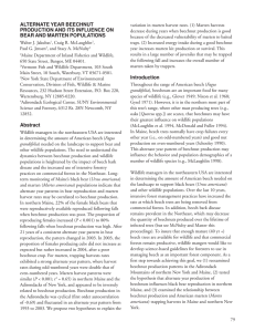 ALTERNATE YEAR BEECHNUT PRODUCTION AND ITS INFLUENCE ON