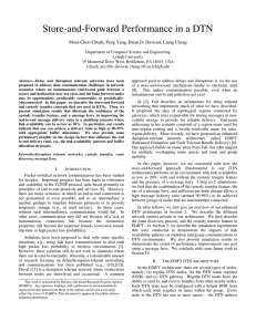 Store-and-Forward Performance in a DTN