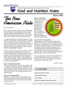 F ood and Nutrition Notes Food and Nutrition Notes