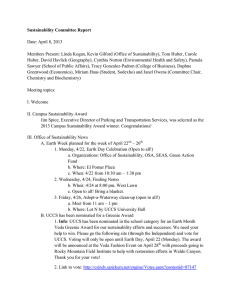 Sustainability Committee Report  Date: April 8, 2013