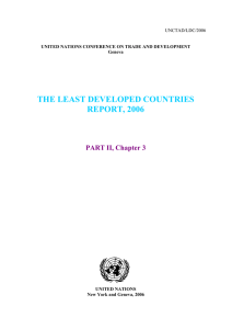 THE LEAST DEVELOPED COUNTRIES REPORT, 2006 PART II, Chapter 3
