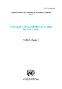 THE LEAST DEVELOPED COUNTRIES REPORT, 2006 PART II, Chapter 4