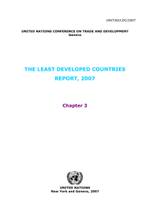 THE LEAST DEVELOPED COUNTRIES REPORT, 2007 Chapter 3 UNCTAD/LDC/2007