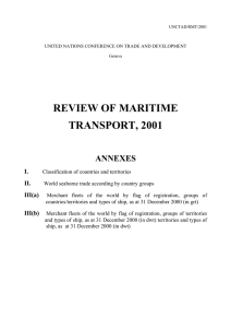 REVIEW OF MARITIME TRANSPORT, 2001  ANNEXES